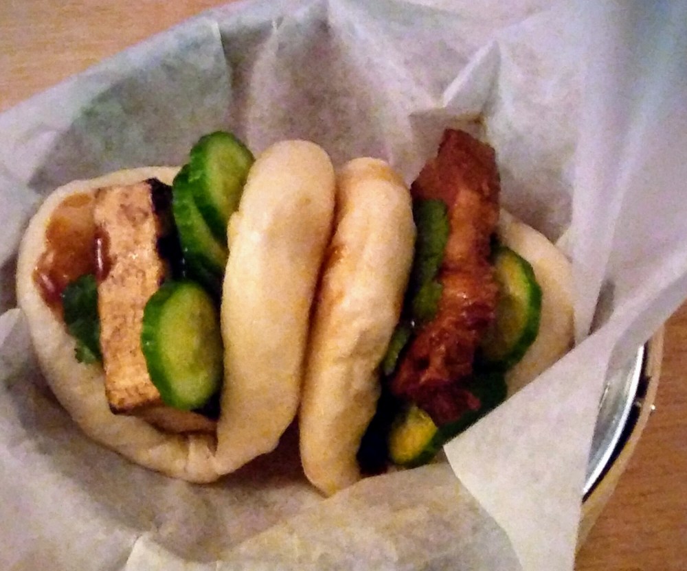 Steamed buns with marinated tofu