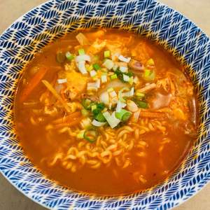 Noodles and soup are exceedingly tasty